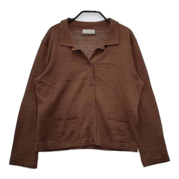 MARGARET HOWELL リネンコットン 578-7164006 TWISTED LINEN COTTON CARDIGAN カーディガン ブラウン レディース マーガレットハウエル【中古】5-0407M∞