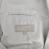 MARGARET HOWELL コットンシルク 578-120108 ブレザー テーラードジャケット グレー レディース マーガレットハウエル【中古】5-0322M∞
