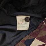 MARGARET HOWELL 幾何学 コットン スカート ワインレッド ネイビー ホワイト レディース マーガレットハウエル【中古】5-0105M∞