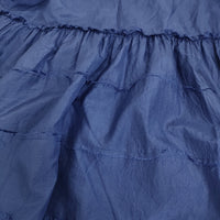 humoresque サンプル品 low waist dress ローウエストドレス シルク KS2101a 38 ワンピース ブルー レディース ユーモレスク【中古】5-0608S♪