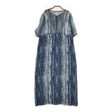 humoresque シルクドレス silk dress GS2102 半袖 ワンピース ネイビー レディース ユーモレスク【中古】5-0702S∞