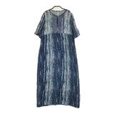 humoresque シルクドレス silk dress GS2102 半袖 ワンピース ネイビー レディース ユーモレスク【中古】5-0702S∞