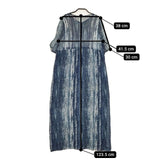 humoresque シルクドレス silk dress GS2102 半袖 ワンピース ネイビー レディース ユーモレスク【中古】5-0702S∞