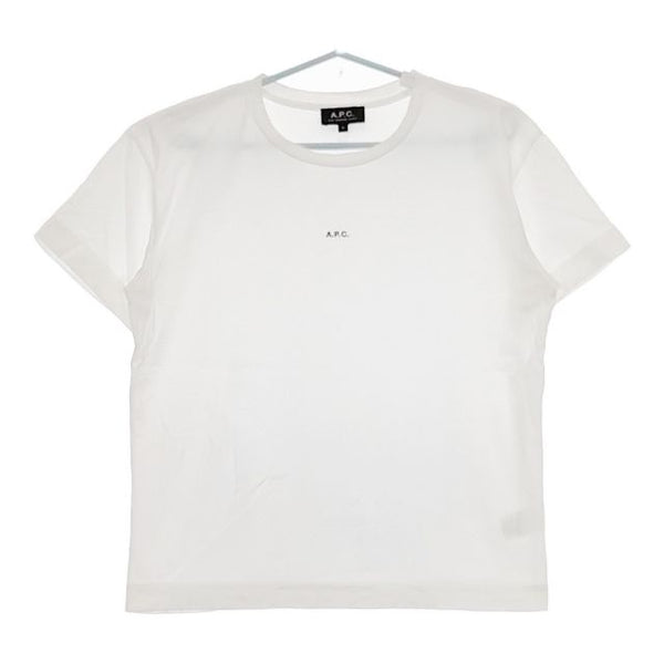 A.P.C. スモールロゴプリント 半袖Ｔシャツ カットソー ホワイト レディース アーペーセー【中古】5-0507S∞