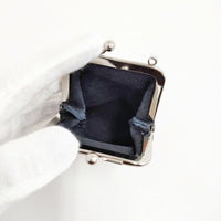 beautiful people 未使用品 がま口 牛革 レザー ポーチ ブラック レディース ビューティフルピープル【中古】4-1219G◎
