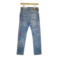 POLO RALPH LAUREN 新品 プリント ペイント ジーンズ サイズ16 SULLIVAN SLIM デニムパンツ ブルー レディース ポロ・ラルフローレン【中古】5-0303G∞