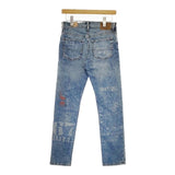 POLO RALPH LAUREN 新品 プリント ペイント ジーンズ サイズ16 SULLIVAN SLIM デニムパンツ ブルー レディース ポロ・ラルフローレン【中古】5-0303G∞