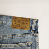 POLO RALPH LAUREN 新品 プリント ペイント ジーンズ サイズ16 SULLIVAN SLIM デニムパンツ ブルー レディース ポロ・ラルフローレン【中古】5-0303G∞