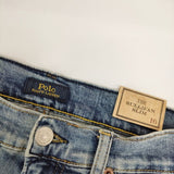 POLO RALPH LAUREN 新品 プリント ペイント ジーンズ サイズ16 SULLIVAN SLIM デニムパンツ ブルー レディース ポロ・ラルフローレン【中古】5-0303G∞