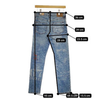 POLO RALPH LAUREN 新品 プリント ペイント ジーンズ サイズ16 SULLIVAN SLIM デニムパンツ ブルー レディース ポロ・ラルフローレン【中古】5-0303G∞
