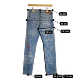 POLO RALPH LAUREN 新品 プリント ペイント ジーンズ サイズ16 SULLIVAN SLIM デニムパンツ ブルー レディース ポロ・ラルフローレン【中古】5-0303G∞
