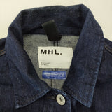 MHL./CANTONOVERALLS 595-4158502 CANTON LIGHT DENIM ワンピース 23AW ネイビー エムエイチエル/キャントンオーバーオールズ【中古】4-1223M♪