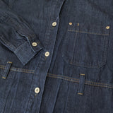 MHL./CANTONOVERALLS 595-4158502 CANTON LIGHT DENIM ワンピース 23AW ネイビー エムエイチエル/キャントンオーバーオールズ【中古】4-1223M♪