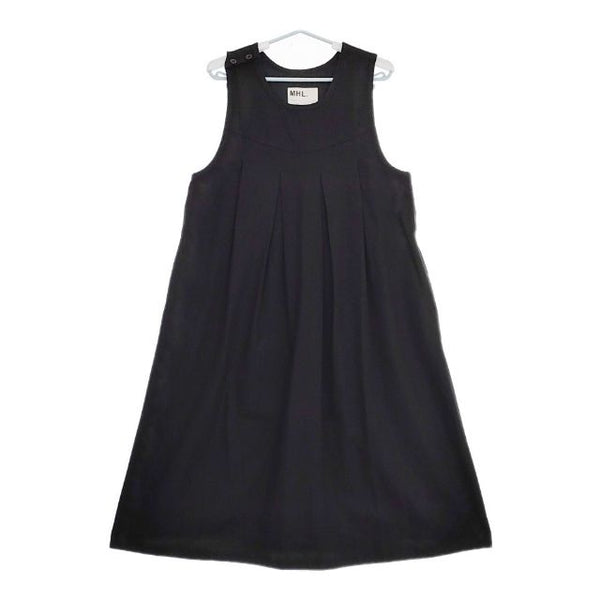 MHL. TWISTED COTTON TWILL 定価38500円 595-3256500 ノースリーブ ワンピース 23AW ブラック レディース エムエイチエル【中古】5-0507M∞