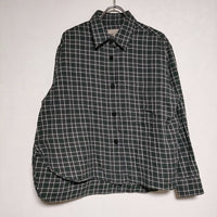 MARGARET HOWELL 578-1253066 TARTAN COTTON CASHMERE ブラウス シャツ 21AW グリーン ブラック レディース マーガレットハウエル【中古】4-1127T∞