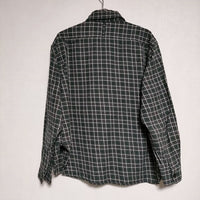 MARGARET HOWELL 578-1253066 TARTAN COTTON CASHMERE ブラウス シャツ 21AW グリーン ブラック レディース マーガレットハウエル【中古】4-1127T∞