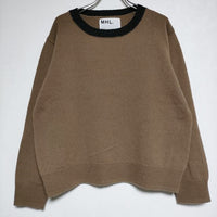 MHL. 595-3263504 WASHABLE DRY WOOL ウールセーター ニット 23AW  ブラウン レディース エムエイチエル【中古】4-1124T∞