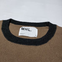 MHL. 595-3263504 WASHABLE DRY WOOL ウールセーター ニット 23AW  ブラウン レディース エムエイチエル【中古】4-1124T∞