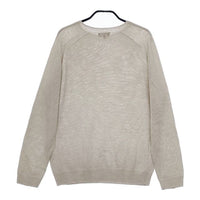 MARGARET HOWELL 579-8160006 LINEN COTTON SILK プルオーバー セーター ニット グレー メンズ マーガレットハウエル【中古】5-0104M∞