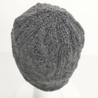 mature ha slant cutting knit cap aran2 lamb 定価9500円 MK-2135 ニット帽 ニットキャップ グレー レディース マチュアーハ【中古】4-1221A∞