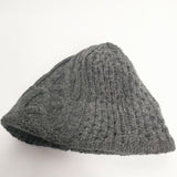 mature ha slant cutting knit cap aran2 lamb 定価9500円 MK-2135 ニット帽 ニットキャップ グレー レディース マチュアーハ【中古】4-1221A∞
