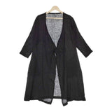 R&D.M.Co- リネンタイローブ 羽織 コート ブラック レディース オールドマンズテーラー【中古】5-0301M∞