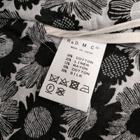 R&D.M.Co- JACQUARD DAISY NO SLEEVE DRESS ベルト付き ノースリーブドレス ジャガードデイジー  ワンピース ブラック ホワイト レディース オールドマンズテーラー【中古】5-0505S∞