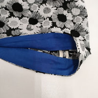 R&D.M.Co- JACQUARD DAISY NO SLEEVE DRESS ベルト付き ノースリーブドレス ジャガードデイジー  ワンピース ブラック ホワイト レディース オールドマンズテーラー【中古】5-0505S∞