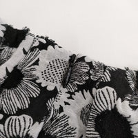 R&D.M.Co- JACQUARD DAISY NO SLEEVE DRESS ベルト付き ノースリーブドレス ジャガードデイジー  ワンピース ブラック ホワイト レディース オールドマンズテーラー【中古】5-0505S∞