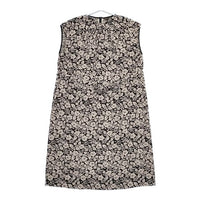 R&D.M.Co- JACQUARD WILD BERRY NO SLEEVE DRESS コットンリネン ベルト付き ワイルドベリー ノースリーブ ワンピース ベージュ ブラック レディース オールドマンズテーラー【中古】5-0505S∞