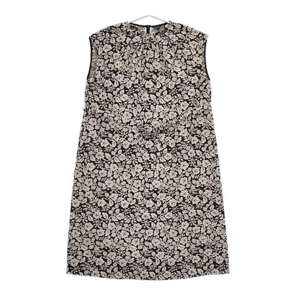 R&D.M.Co- JACQUARD WILD BERRY NO SLEEVE DRESS コットンリネン ベルト付き ワイルドベリー ノースリーブ ワンピース ベージュ ブラック レディース オールドマンズテーラー【中古】5-0505S∞
