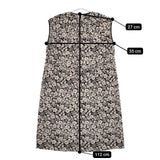 R&D.M.Co- JACQUARD WILD BERRY NO SLEEVE DRESS コットンリネン ベルト付き ワイルドベリー ノースリーブ ワンピース ベージュ ブラック レディース オールドマンズテーラー【中古】5-0505S∞