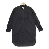 OUTIL タック シャツワンピース 長袖 フロントタック コットン サイズ0 ワンピース ブラック レディース ウティ【中古】4-1209M△