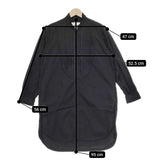 OUTIL タック シャツワンピース 長袖 フロントタック コットン サイズ0 ワンピース ブラック レディース ウティ【中古】4-1209M△