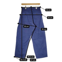 OUTIL PANTALON BEGLES ヘリンボーン ベイカーパンツ パンツ ブルー ユニセックス ウティ【中古】5-0303G∞