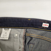 EDWIN JERSEYS テーパード ER27L ウエスト紐 デニムパンツ ネイビー レディース エドウィン【中古】5-0303G∞
