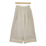 green label relaxing CS SY ツイル サロン パンツ 3514-105-1627 イージー パンツ ベージュ レディース グリーンレーベルリラクシング【中古】5-0326M∞