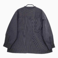 MHL. BROKEN STRIPE COTTON ストライプ プルオーバー 595-1253580 長袖シャツ 21AW ネイビー レディース エムエイチエル【中古】5-0119M∞