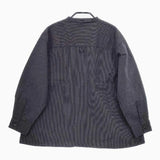 MHL. BROKEN STRIPE COTTON ストライプ プルオーバー 595-1253580 長袖シャツ 21AW ネイビー レディース エムエイチエル【中古】5-0119M∞