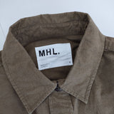 MHL. ワークシャツ 595-1253506 コットン 長袖シャツ 21SS カーキ レディース エムエイチエル【中古】5-0119M∞