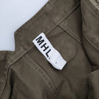 MHL. HEAVY COTTON DRILL 定価29000円 595-0143500 チノパンツ 20SS カーキ レディース エムエイチエル【中古】5-0119G∞