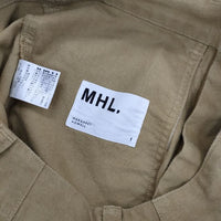 MHL. IRREGULAR COTTON CANVAS 595-1243502 パンツ 21SS ベージュ レディース エムエイチエル【中古】5-0119G∞