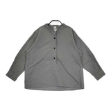 MHL. SOFT HOPSACK プルオーバー ブラウス 595-1253509 長袖シャツ ブルーグレー レディース エムエイチエル【中古】5-0303M∞