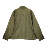 MHL. COTTON LINEN TWILL 595-1253500 シャツジャケット 長袖シャツ カーキ レディース エムエイチエル【中古】5-0326M∞