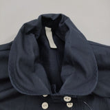 sirone ダブルボタン オーバーサイズコート コットンナイロン サイズS コート ネイビー レディース シロネ【中古】5-0405M♪