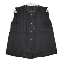 Lisette アミラ ノアール リネン レース 定価29700円 ノースリーブ ベスト ブラウス シャツ 24SS ブラック レディース リゼッタ【中古】5-0505S∞