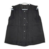 Lisette アミラ ノアール リネン レース 定価29700円 ノースリーブ ベスト ブラウス シャツ 24SS ブラック レディース リゼッタ【中古】5-0505S∞