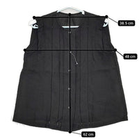 Lisette アミラ ノアール リネン レース 定価29700円 ノースリーブ ベスト ブラウス シャツ 24SS ブラック レディース リゼッタ【中古】5-0505S∞