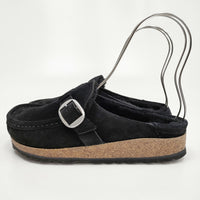 BIRKENSTOCK 未使用品 22AW Buckley Suede Shearling Black 定価28600円 ボアサンダル サイズ36 サンダル ブラック レディース ビルケンシュトック【中古】4-1125T◎