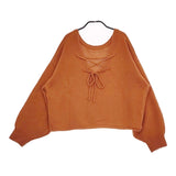 Lugnoncure CPF-1608547 バックレースアップ セーター ニット オレンジ レディース ルノンキュール【中古】5-0405T♪